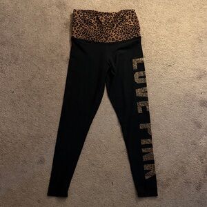 PINK Victoria's Secret Leopard Print Leggings